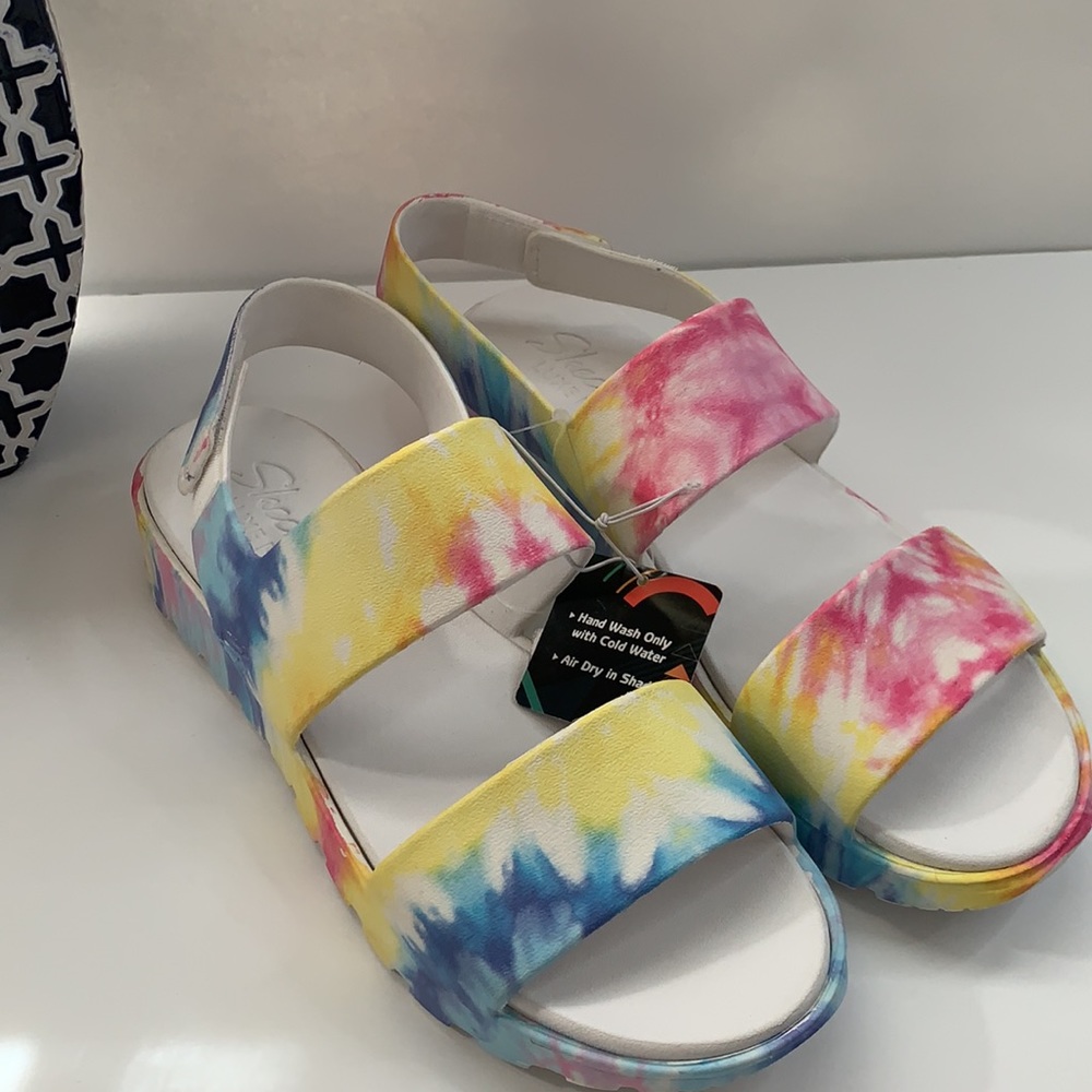 Skechers Foamies women’s sandals Tie Dye multi color size 10 - Picture 16 of 16